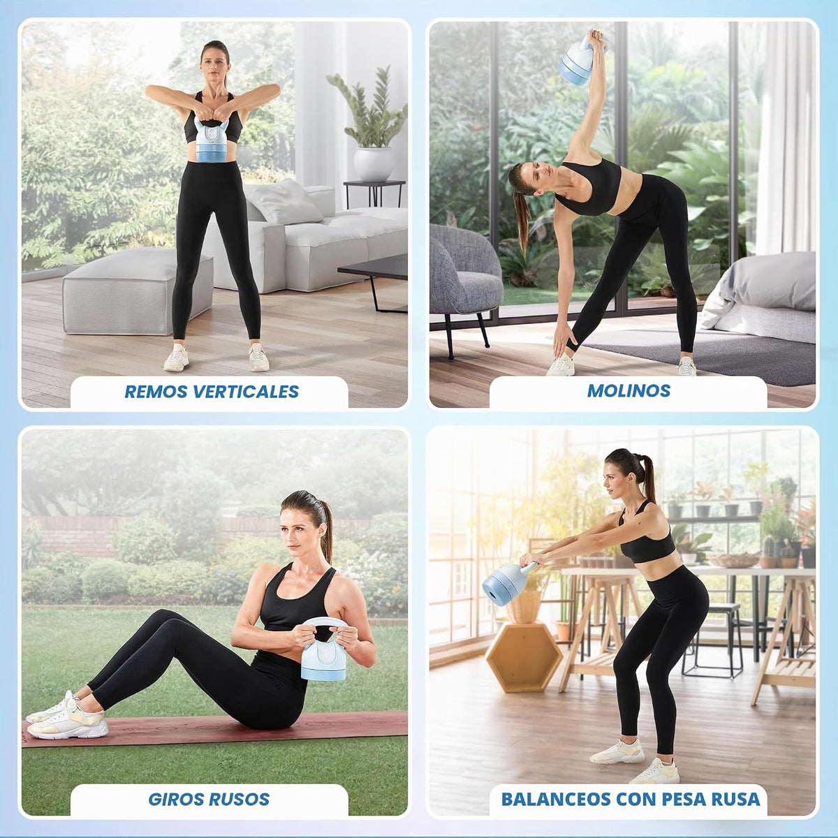 Juegos de pesas rusas Yes4All - Juego de pesas rusas ajustables para entrenamiento de fuerza - Pesas rusas con peso ajustable para entrenamientos versátiles