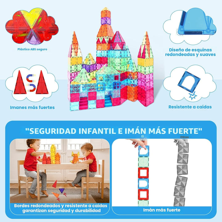 Paaxido Azulejos Magnéticos - 100 Piezas de Bloques Magnéticos para...