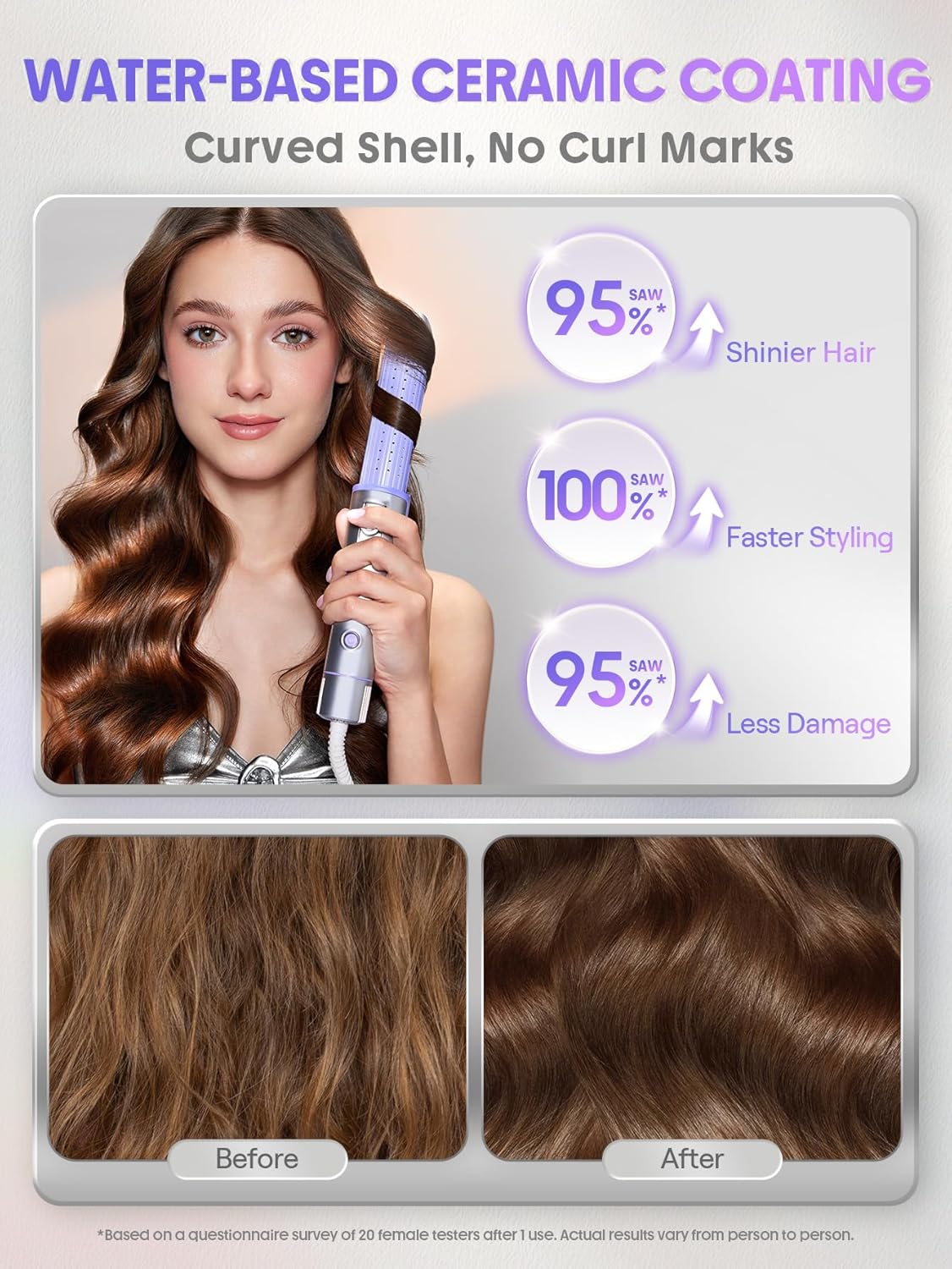 SHEGLAM Moldeador de flujo de aire Cool Lock, rizador de flujo de a...