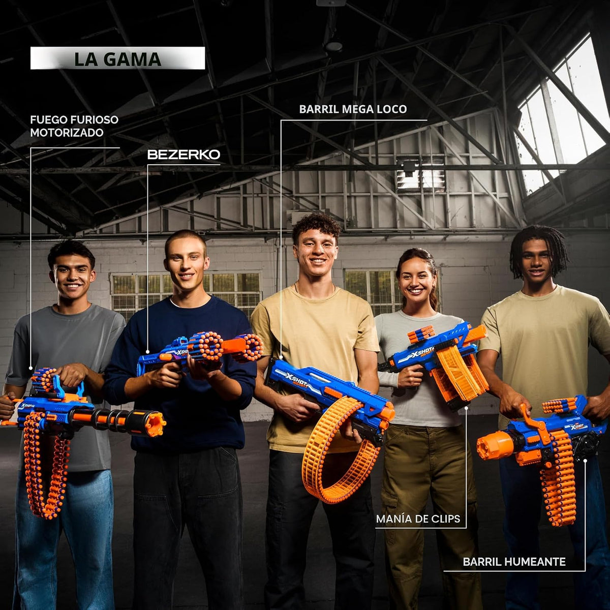 XSHOT Insanity - Lanzador de barril fumante con tecnología de 72 bolsillos de aire para dardos de ZURU, lanzador de dardos con mecanismo fumante, juguete al aire libre para niños y niñas, adolescentes
