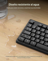 Belkin Combo de teclado y mouse con cable, diseño de EE. UU | Conex...
