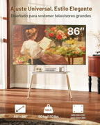 Soporte de TV con caballete de 4 patas para televisores de 49 a 86