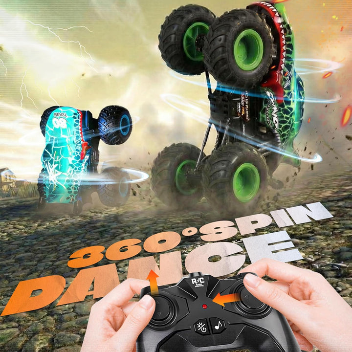 BEZGAR Monster Truck Toys - Camión monstruo de control remoto con l...