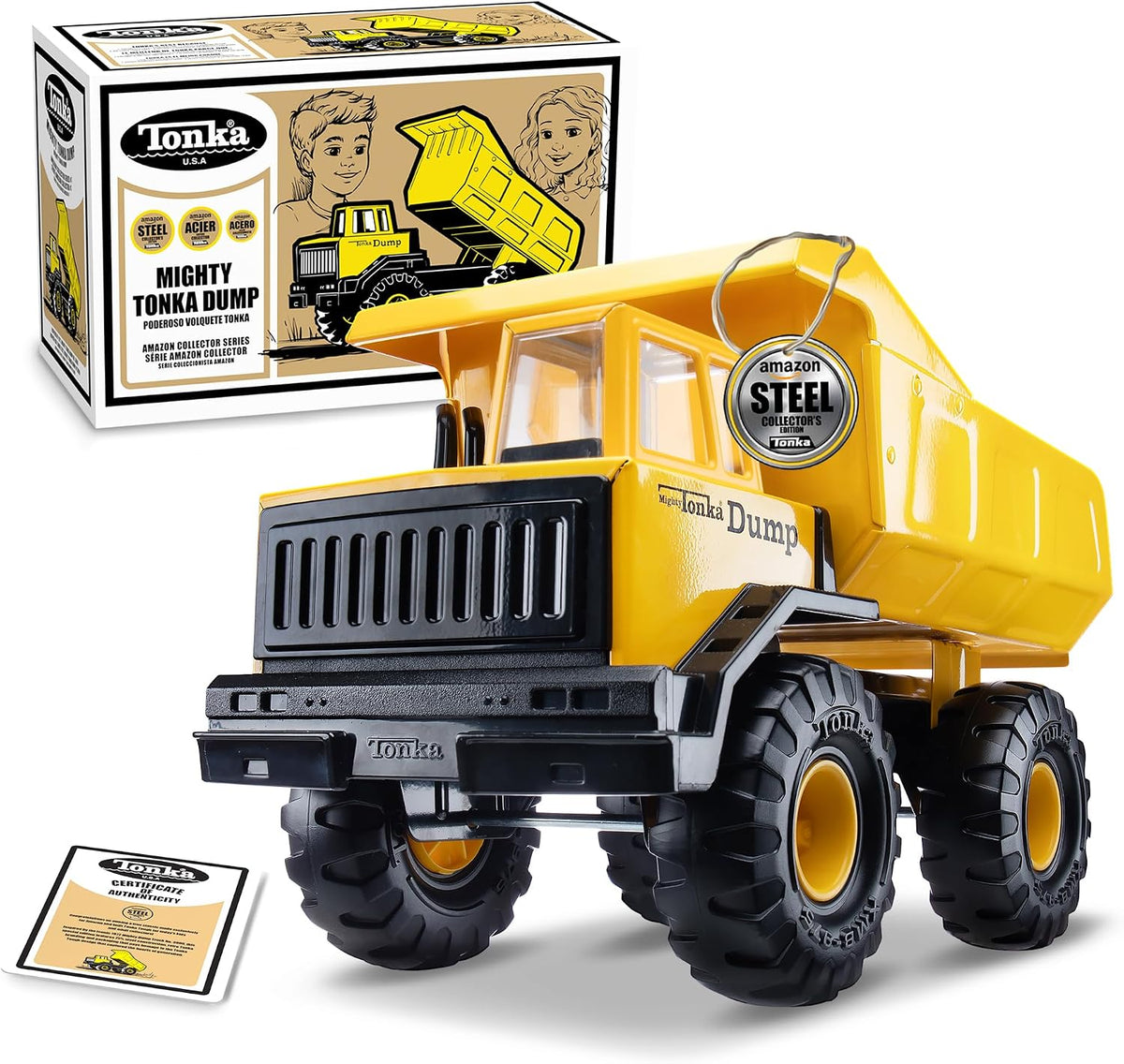 Tonka Edición de coleccionista retro, fabricado con 2 veces más acero, juguete de construcción para niños, camión de metal, camión de juguete para niños y niñas, niños pequeños, a partir de 3 años