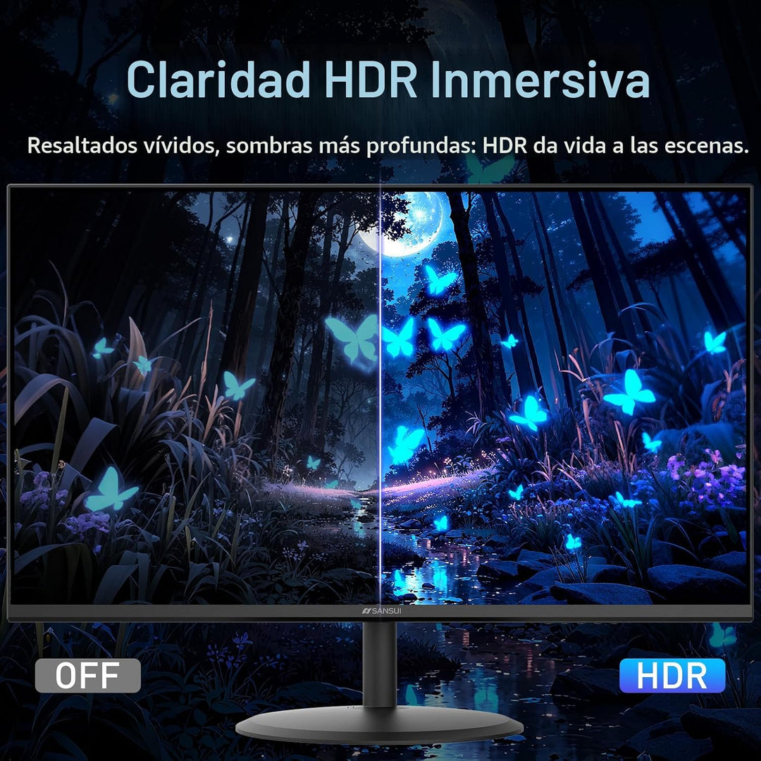 SANSUI - Monitor de 22 Pulgadas 120Hz, Monitor de Computadora FHD c...
