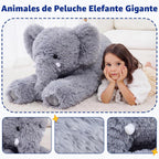 Animal de peluche de elefante gigante, juguetes de peluche de