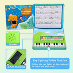 Teclado de piano para niños pequeños con libro, juguetes musicales educativos para niños de 3, 4, 5, 6 años, regalos para niños y niñas