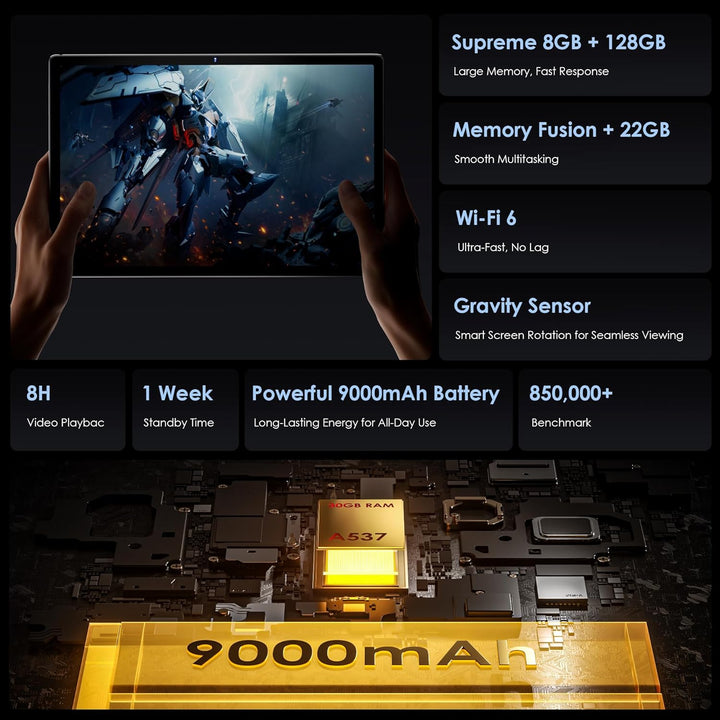 Tableta 2026 con Android 15 de 10 pulgadas con teclado de 30 GB de...