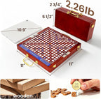 Juego de mesa de crucigramas de madera de viaje, diseño plegable
