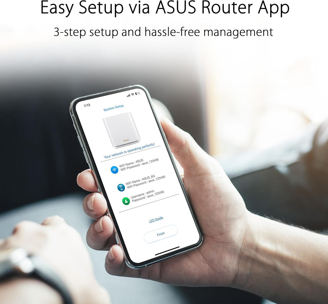 ASUS ZenWiFi Sistema WiFi 6E de malla de triple banda para todo el...