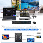 Interruptor USB C 2 en 1 Salida USB C Selector de conmutador para 2 computadoras portátiles comparte 1 dispositivo USB, transferencia de datos 4K @60Hz/10Gbps y carga PD de 100 W, control con cable y