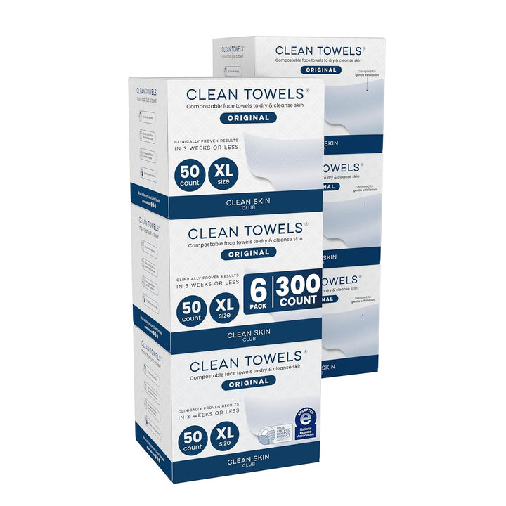 Clean Skin Club Clean Towels XL®, toalla facial 100% biológica cert...