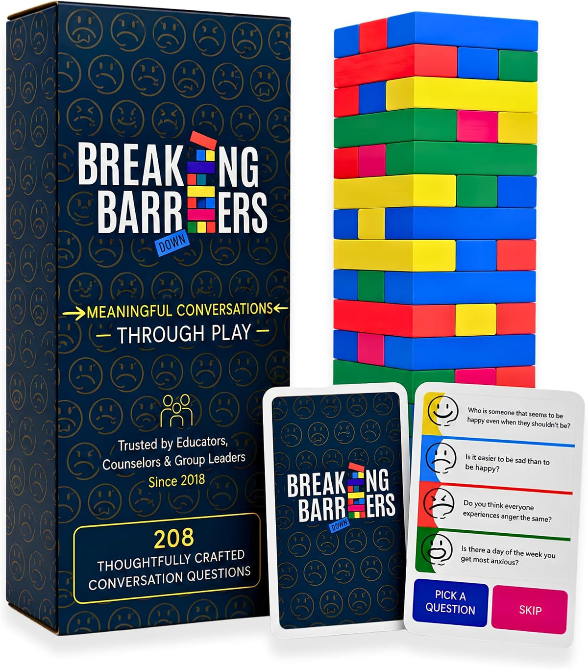 Rompiendo barreras - Juegos de habilidades sociales y juegos de terapia, un juego de sentimientos para niños que desarrolla la regulación de las emociones y explora la ira, la tristeza, el miedo y la