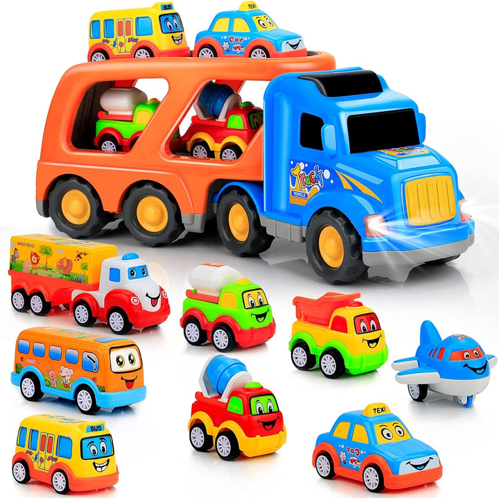 Forty4 Paquete de 9 autos de juguetes para niños y niñas de 2, 3, 4...