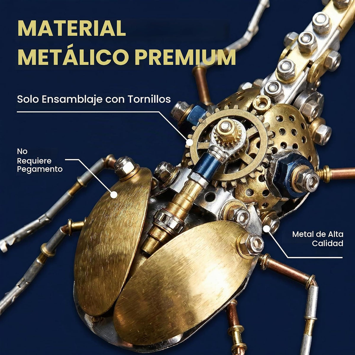 Steampunk - Rompecabezas de metal 3D mecánico de rinoceronte, escarabajo, insecto, más de 160 piezas, de 2 a 3 horas, decoración de escritorio, regalo de Navidad y cumpleaños para hombres y adultos padre (Aristoloquia)