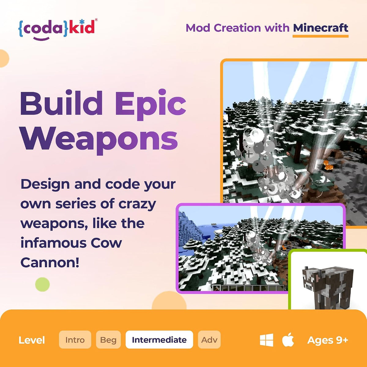CodaKid Coding Box para niños - Actividad de Modding de Minecraft y Diseño de Juegos en Java, Edades 9+ - Incluye 12 meses de acceso y soporte de mentor en línea