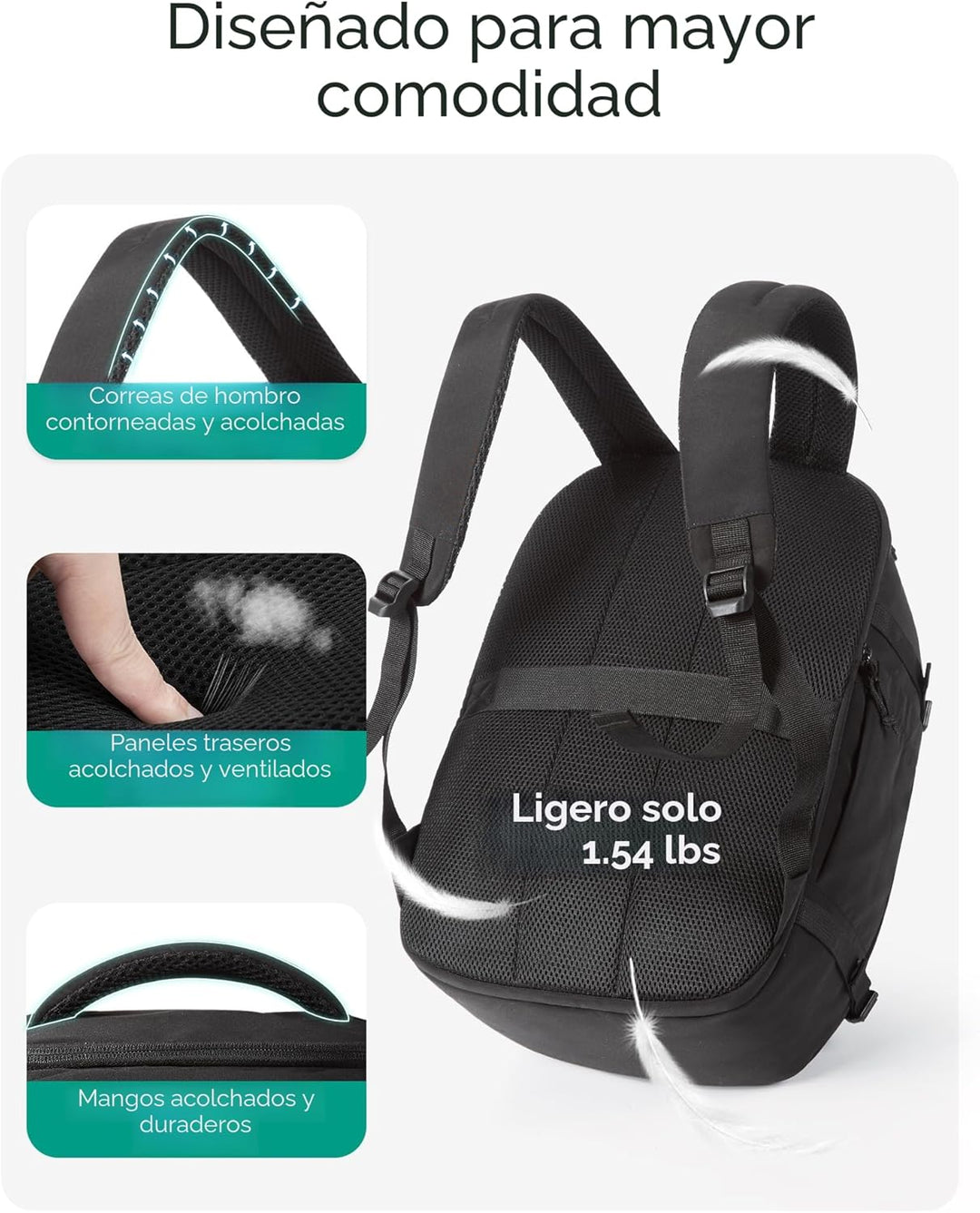 BAGSMART - Mochila de viaje para universidad con mochila para compu...