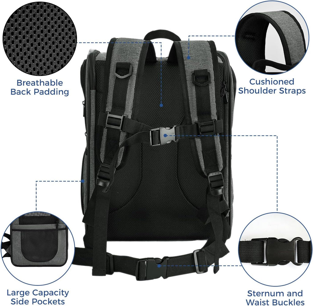 Apollo Walker - Mochila portadora para gatos, marco de soporte