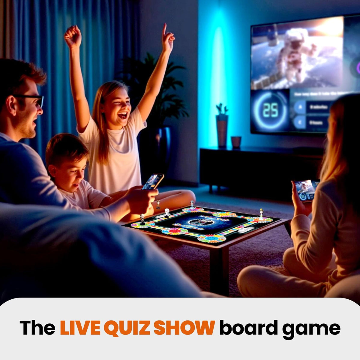 Outsmarted Live Quiz Show Juego de Mesa Interactivo - Ultimate, Edades 8+