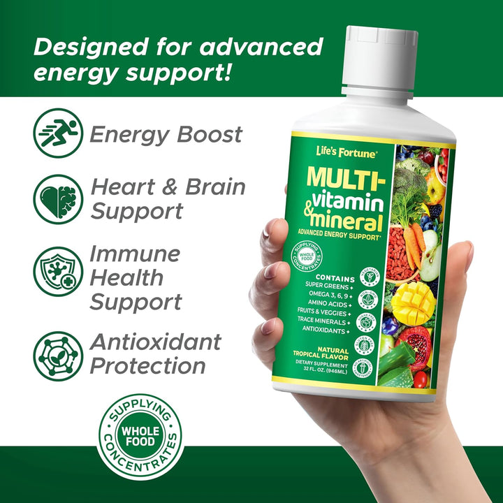 Life's Fortune Multivitamínico líquido para adultos, hombres y...
