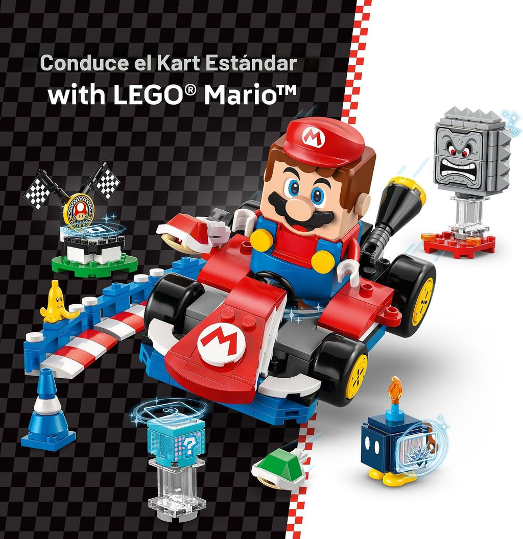 LEGO Super Mario: Mario Kart - Juguete interactivo de Mario y kart estándar - Juego de carreras de simulación para niños y niñas, a partir de 7 años - Idea de regalo de cumpleaños para niños - 72043
