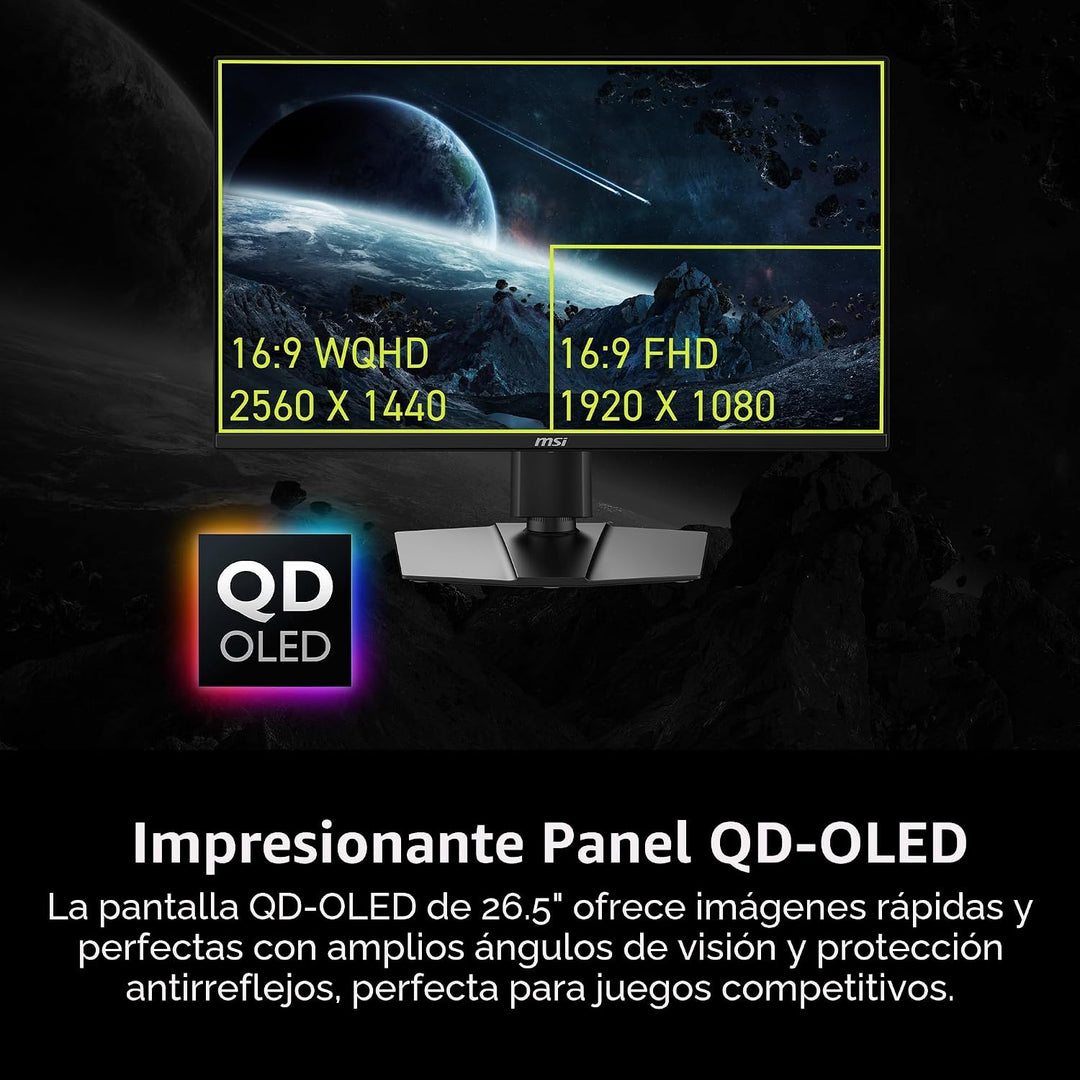 msi MAG 272QP QD-OLED X24 Monitor de juegos WQHD de 27 pulgadas, pa...