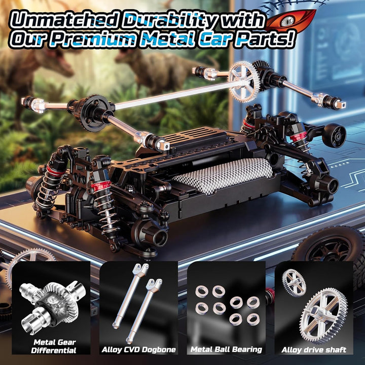 DEERC 9308E 1:16 Coches RC Rápidos para Niños de 8 a 12 años Camión...