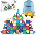 PicassoTiles 101 Piece Magnetic Tiles Building Set con Car & Bag Ages 3+