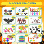 600 piezas de recuerdos de fiesta de Halloween para niños, juguetes para ansiedad a granel, premios para niños, juguetes de Halloween, regalos de golosinas, caja de premios del tesoro de carnaval