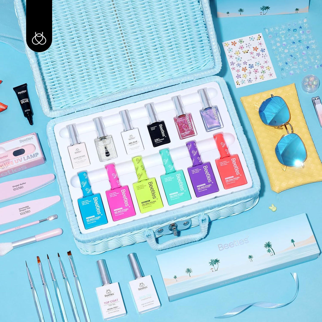 Beetles - Juego de esmaltes de uñas de gel de neón, kit de esmalte...