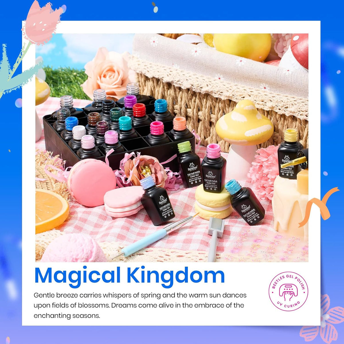 Beetles - Juego de esmaltes de uñas de gel Magical Kingdom, kit de...