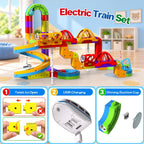 Juego de tren eléctrico para niños, 169 piezas de juguetes de tren de