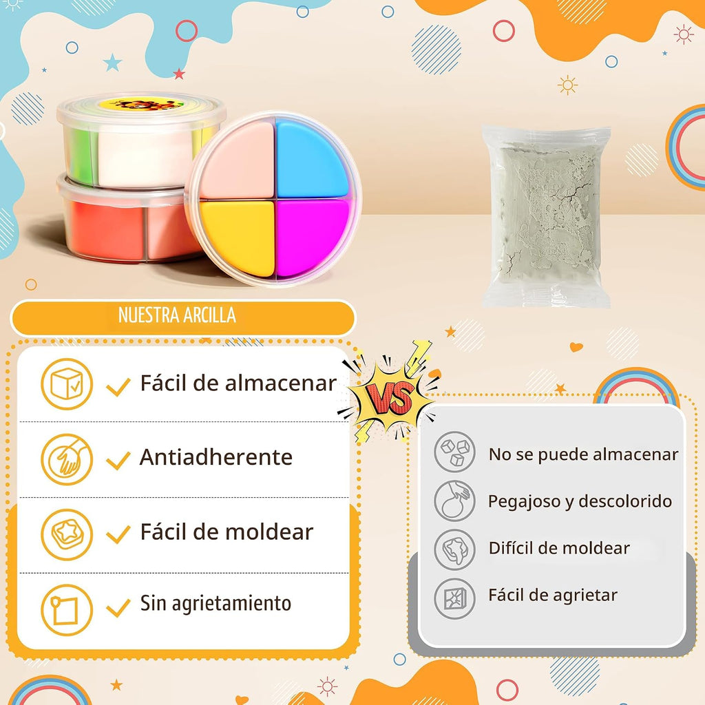 Air Dry Clay Kit - Animal Theme, Modeling Clay para Kids
