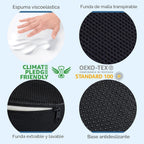 5 STARS UNITED - Almohada de dona para dolor de coxis y hemorroides, cojín de asiento grande de espuma viscoelástica para áreas propensas a llagas de cama y alivio de presión, apoyo para próstata