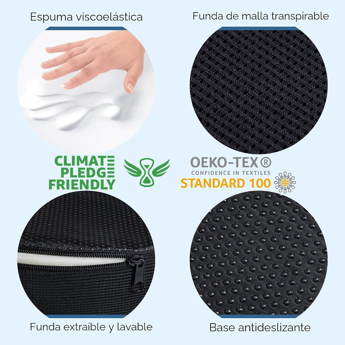 5 STARS UNITED - Almohada de dona para dolor de coxis y hemorroides, cojín de asiento grande de espuma viscoelástica para áreas propensas a llagas de cama y alivio de presión, apoyo para próstata
