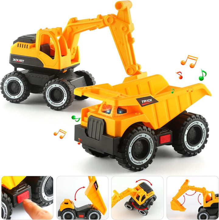 Dwi Dowellin Camión transportador de construcción para niños, jugue...