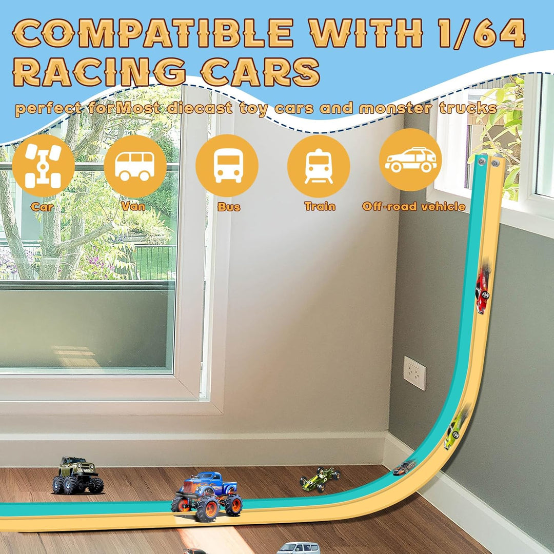 Pistas flexibles de 15 pies para niños, juego de inicio, pista de c...