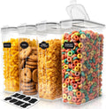Utopia Kitchen - Juego de 4 recipientes para cereales con tapas, 4 unidades