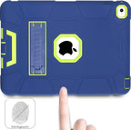 BENTOBEN Funda para iPad Air 2, [funda híbrida a prueba de golpes] con función atril, resistente a los golpes de triple capa, a prueba de caídas, para iPad Air 2 con pantalla Retina, iPad 6, azul marino/verde