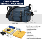 Bolsa de mensajero, bolsa cruzada de gran capacidad para hombres y