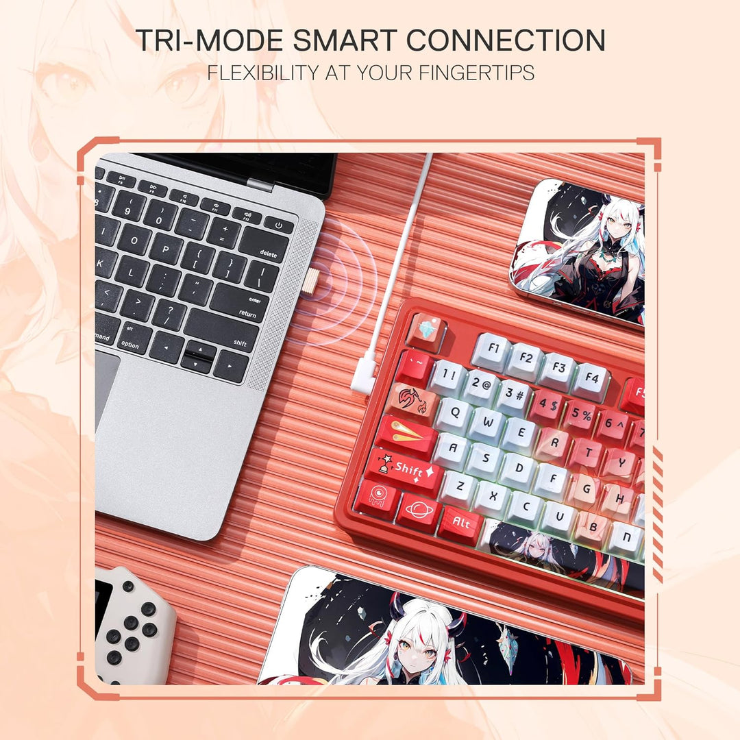 Redragon K673 PRO SE 75% 81 teclas teclado inalámbrico con junta RG...