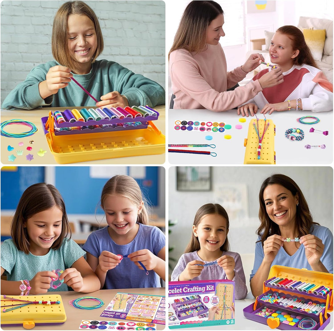 Kit de fabricación de pulseras de la amistad con caja de almacenami...
