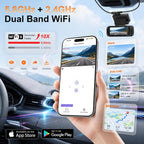 Cámara para auto dual 4K Delantera y Trasera, sensor STARVIS 2, Wi‑Fi 6, Visión nocturna