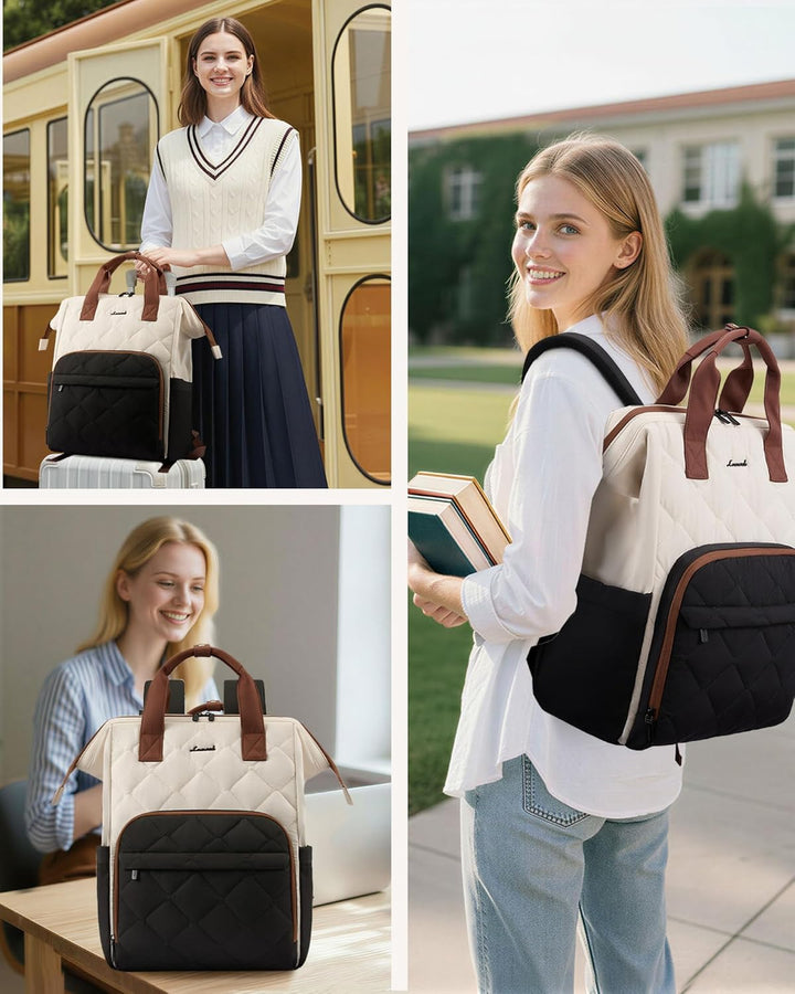 LOVEVOOK Mochila para laptop para mujer, mochila de viaje de trabaj...