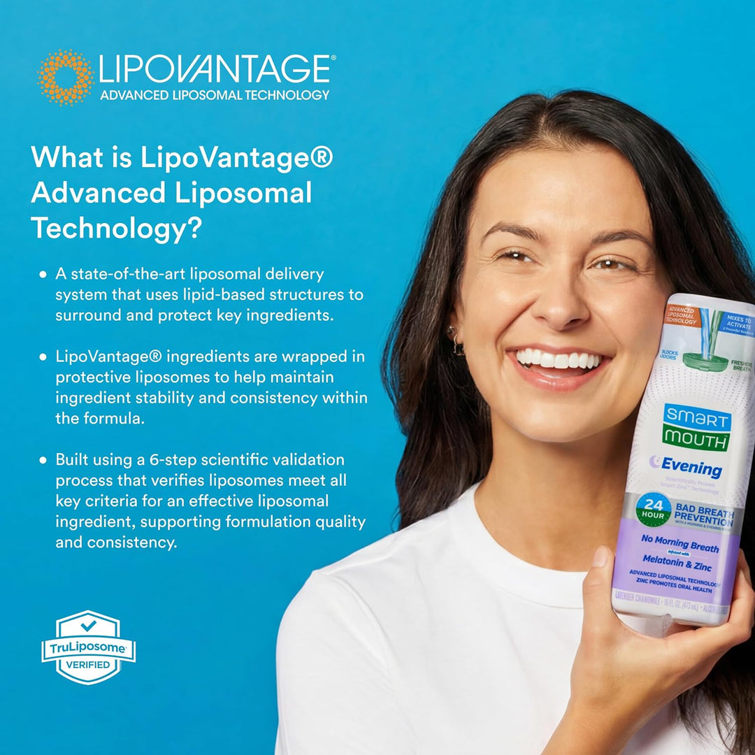 SmartMouth Paquete de enjuague bucal liposomal avanzado para mañana...
