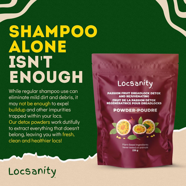 Locsanity Dreadlock Hair Scalp Detox - Polvo de Limpieza Profunda p...