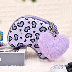 DLseego Love Leopard - Bolsa de almacenamiento de viaje para Xbox One, PlayStation5, PS4 Switch Pro, controlador inalámbrico, bolsa protectora portátil a prueba de golpes, 1 colgante de corazón de