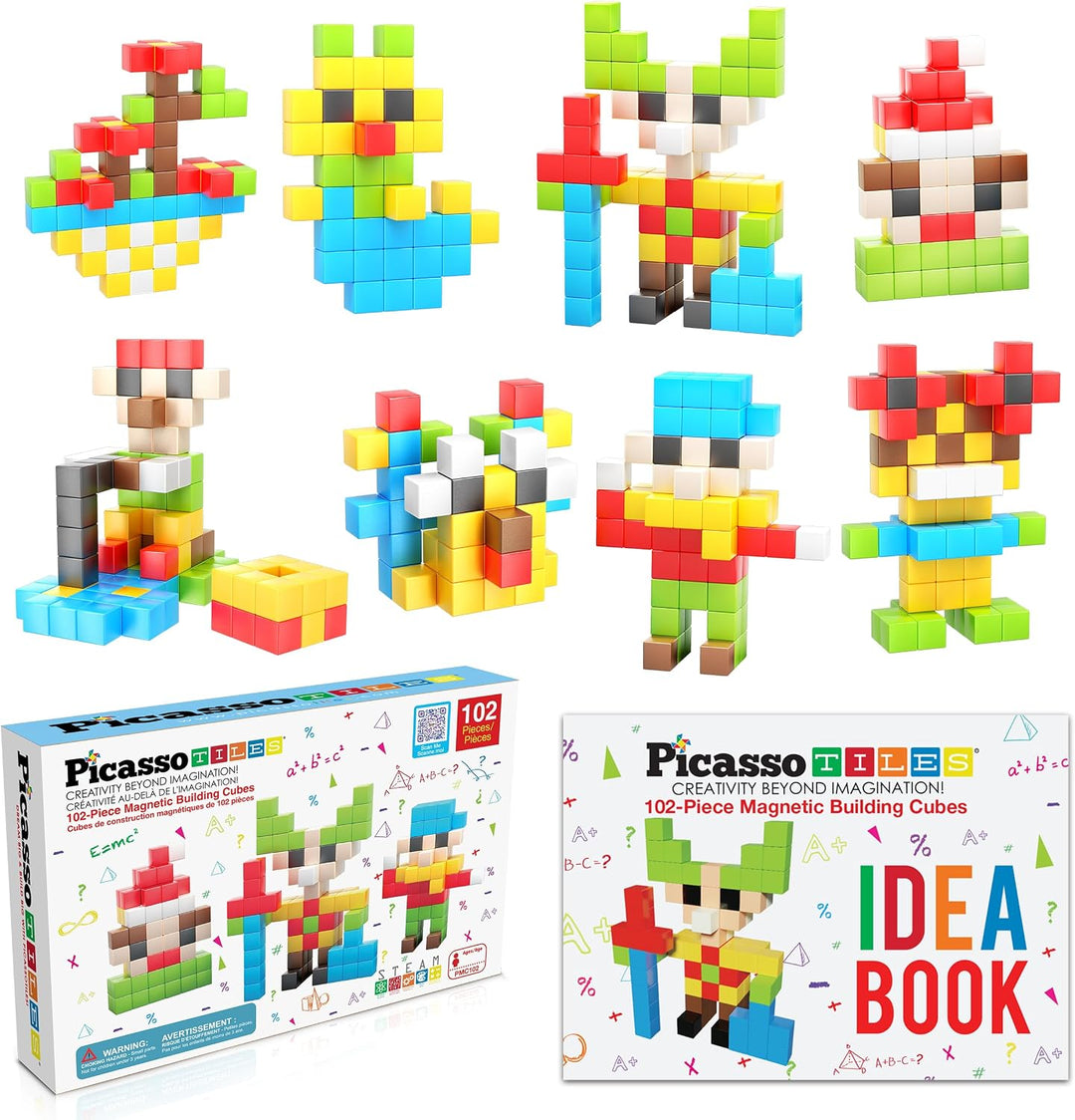 PicassoTiles 100pcs 0.5 "Pixel Puzzle Cubo Magnético Mix &amp;...