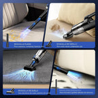 MONOZEL Aspiradora de Coche Portátil Inalámbrica, 18000Pa 2 en 1 Aspiradora y Soplador de Aire, Motor sin Escobillas de 130W Aspiradora de Mano Inalámbrica con Batería de 7800mAh, Luz LED, Múltiples