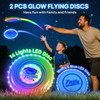 2 Pack Light up Flying Discs para Kids Adults